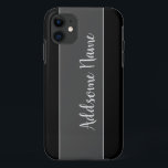 Case-Mate iPhone Case Couleur solide Moderne Noir de base Monogramme<br><div class="desc">Custom Template Customized designs. Personalize with your own name,  a great gift for anyone including yourself.</div>
