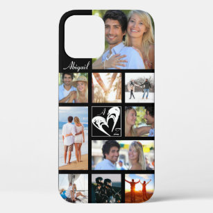 Case-Mate iPhone Case Couple Photo Collage Heart Love Initiales N'import