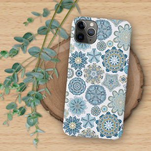 Case-Mate iPhone Case Elégant Imaginaire bleu d'hiver Mandala Motif d'ar