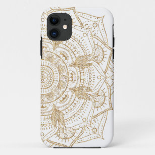 Case-Mate iPhone Case Elégant Mandala Blanc & Or Dessiné À La Main