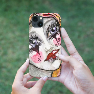 Case-Mate iPhone Case Fille Artistique coloré Amour Clown Mime Abstrait