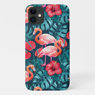 Case-Mate iPhone Case Flamant rose et aquarelle du jardin tropical