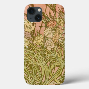 Case-Mate iPhone Case Fleurs de carnation de Mucha Art Nouveau