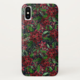 Case-Mate iPhone Case Fleurs de la Bourgogne de Noël Aquarelle