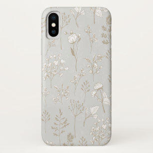Case-Mate iPhone Case Flore à couches en argent et en or