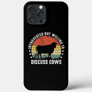 Case-Mate iPhone Case Introverted Mais Prêt À Discuter Des Vaches Drôle 