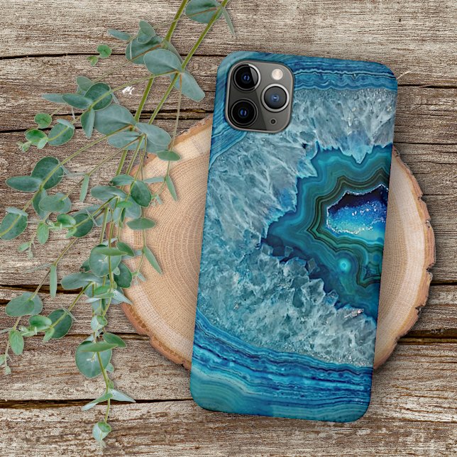 Case-Mate iPhone Case Joli Turquoise Blue Aqua Turquoise Geode Rock Moti