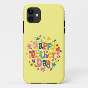 Case-Mate iPhone Case Joyeuse fête des mères Motif de typographie coloré