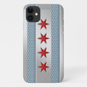 Case-Mate iPhone Case Métal brossé du drapeau de Chicago