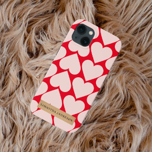 Case-Mate iPhone Case Motif de coeur romantique et rouge moderne