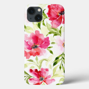 Case-Mate iPhone Case Motif de pavot à fleurs rouge tropical