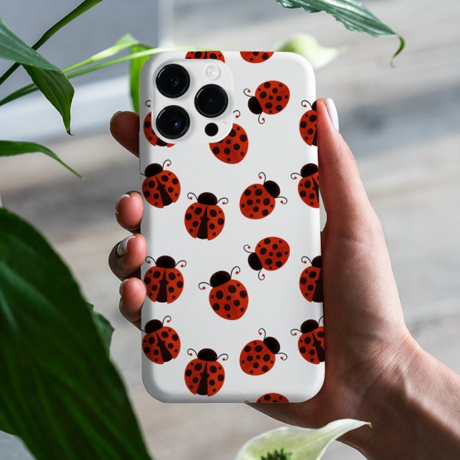 Case-Mate iPhone Case Motif de point blanc mignon rouge Ladybug Polka