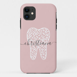 Case-Mate iPhone Case Nom personnalisé Dental Empreinte de léopard Tooth