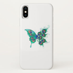 Case-Mate iPhone Case Papillon aux plumes de paon vert