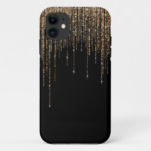 Case-Mate iPhone Case Parties scintillant Chic Black Gold Sparkly de lux