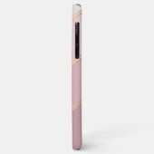 Case-Mate iPhone Case Personnalisé Pastel Mauve Rose Blush Pink Art Stri (Dos/Gauche)