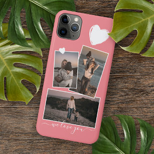 Case-Mate iPhone Case Photos Et Coeur Sur Corail Rouge Blush Peach Rose