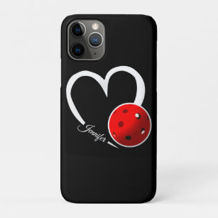 Case-Mate iPhone Case Pickleball Amour Coeur Blanc Pickleball Rouge
