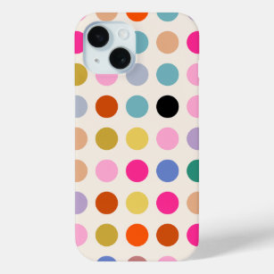 Coque Pour iPhone 15 Points géométriques Vintages colorés