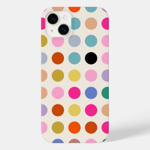 Coque Pour iPhone 14 Plus Points géométriques Vintages colorés