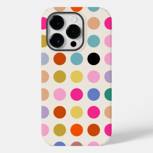 Coque Pour iPhone 14 Pro Points géométriques Vintages colorés