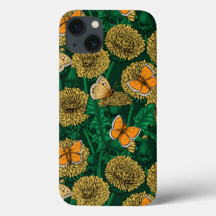 Case-Mate iPhone Case Pré de Dandelion sur vert foncé