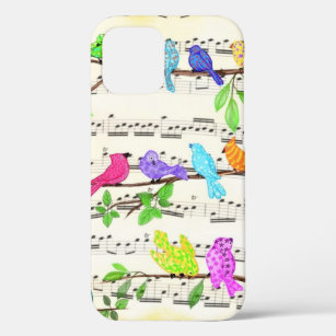 Case-Mate iPhone Case Symphonie d'oiseaux musicaux colorés - Happy Song 