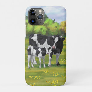 Case-Mate iPhone Case Vache Holstein et veau coudu dans le pâturage d'ét