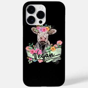 Coque Pour Pour iPhone 14 Pro Max Végétal Flower Cow Végétariens Amateurs Animaux C