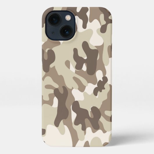 Case-Mate iPhone Case White And Brown Camouflage iPhone Hoesje (Achterkant)
