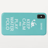 Case-Mate iPhone Conserver Calme & Jouer Water Polo coques monogram (Dos (Horizontal))