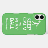 Case-Mate iPhone Conserver le calme et jouer Ball coques de couleur (Verso (horizontal))