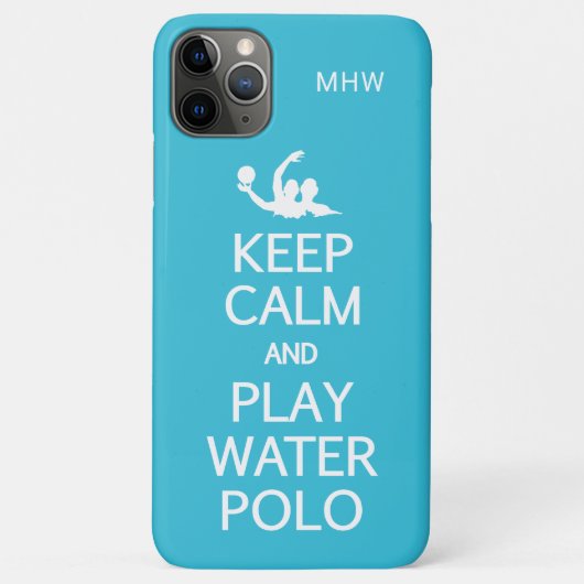 Case-Mate iPhone Conserver le calme et jouer Water Polo coques pers (Dos)