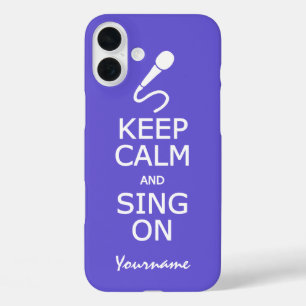 Conserver le calme et la chante sur des coques de 