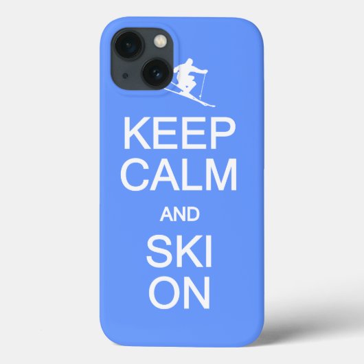 Case-Mate iPhone Conserver le calme et le ski sur coques personnali (Verso)