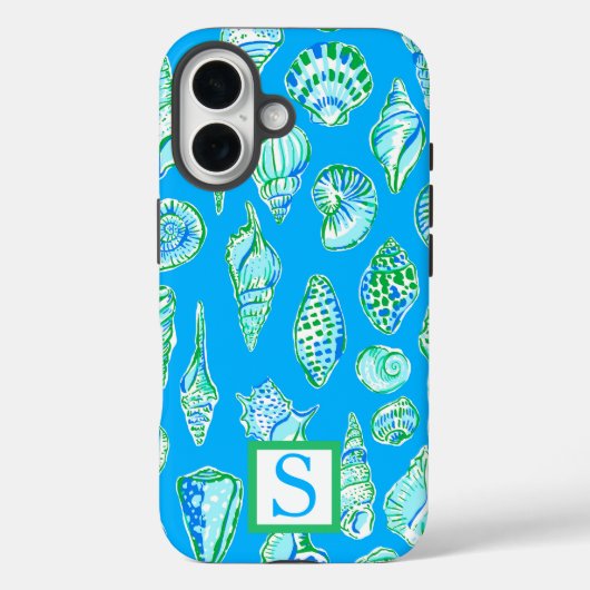 Case-Mate iPhone Coques de mer de Preppy sur Monogramme Arrière - p (Verso)