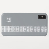 Case-Mate iPhone Coques de monogramme sur motif grec (Dos (Horizontal))