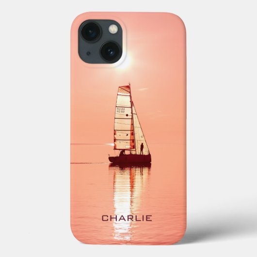Case-Mate iPhone Coques monogrammes personnalisés de Sailing Away (Verso)