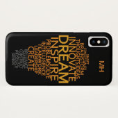 Case-Mate iPhone Coques monogrammes personnalisés pour ampoule légè (Dos (Horizontal))