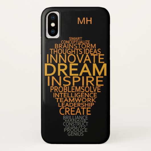 Case-Mate iPhone Coques monogrammes personnalisés pour ampoule légè (Dos)
