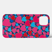 Case-Mate iPhone Coques Navy Protection Quotidienne avec Cœurs Colo (Verso (horizontal))