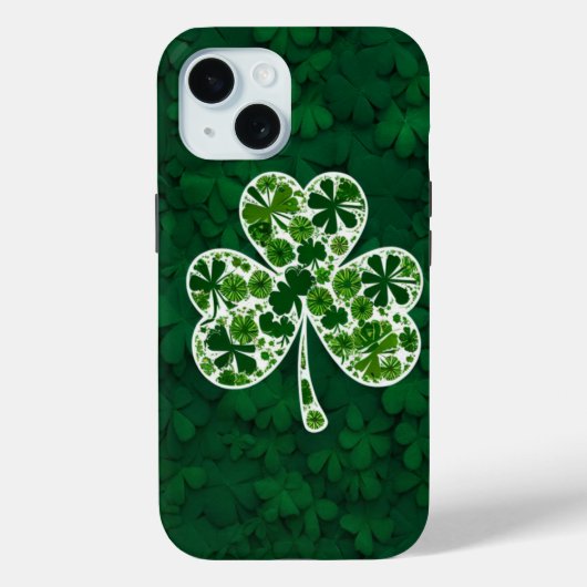 Case-Mate iPhone Coques Shamrocks Emerald Green (Verso)
