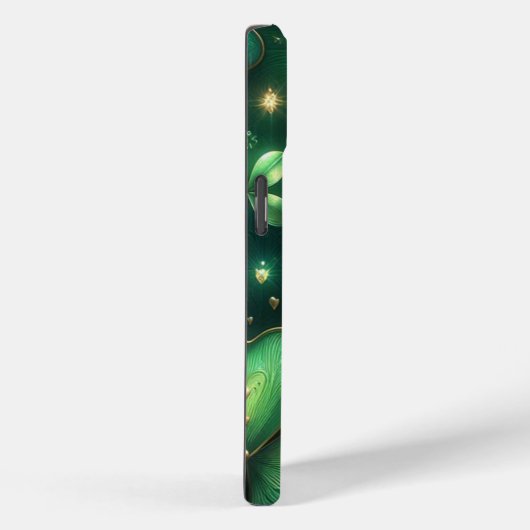 Case-Mate iPhone Coques Shamrocks Emerald Green (Verso / Droite)