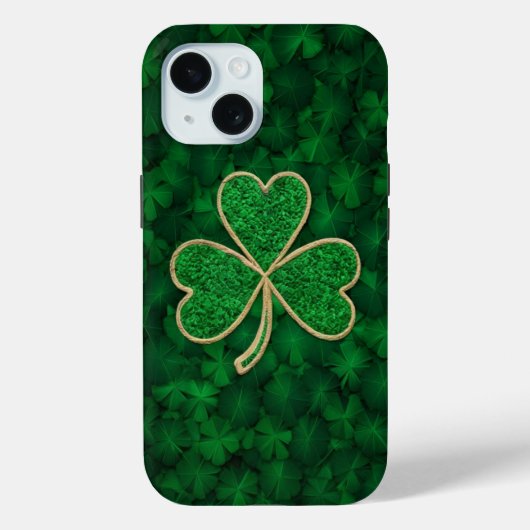 Case-Mate iPhone Coques Shamrocks Emerald Green (Verso)