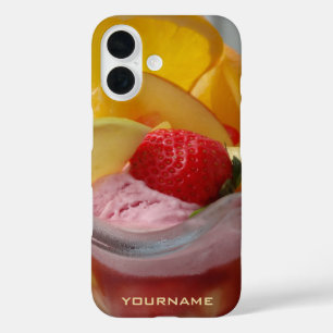 iPhone 16 Crème de glace Sundae coques monogrammes personnal