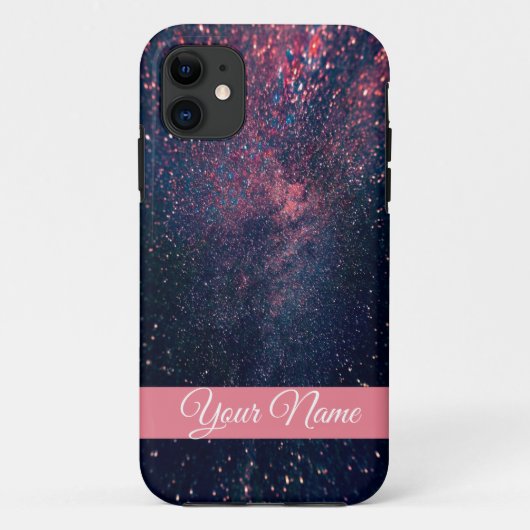 Case-Mate iPhone étoiles remplissent le ciel bleu monogramme coques (Dos)