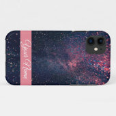 Case-Mate iPhone étoiles remplissent le ciel bleu monogramme coques (Dos (Horizontal))