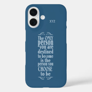 iPhone 16 MOtivational CHOICE personnalisé monogramme coques