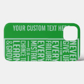Case-Mate iPhone N'abandonnez jamais les coques de motivation (Verso (horizontal))
