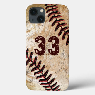 Numéro de maillot Cool Vintage Baseball Coques iPh